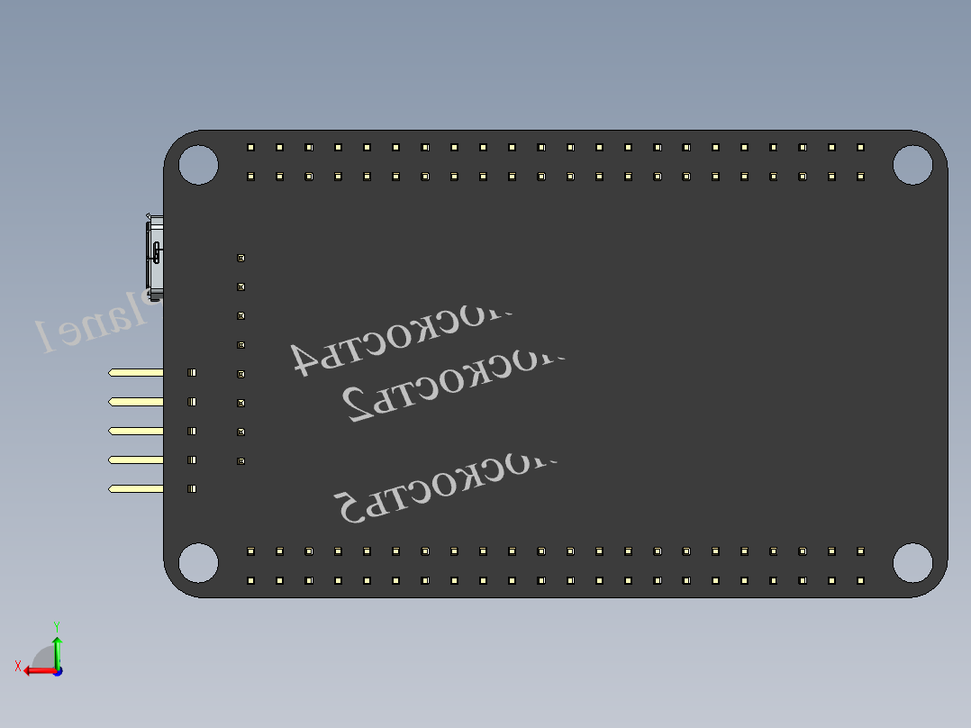 stm32板子PCB后视图