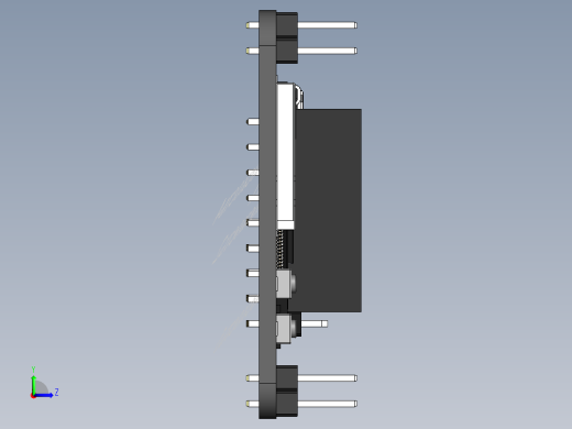 stm32板子PCB左视缩略图