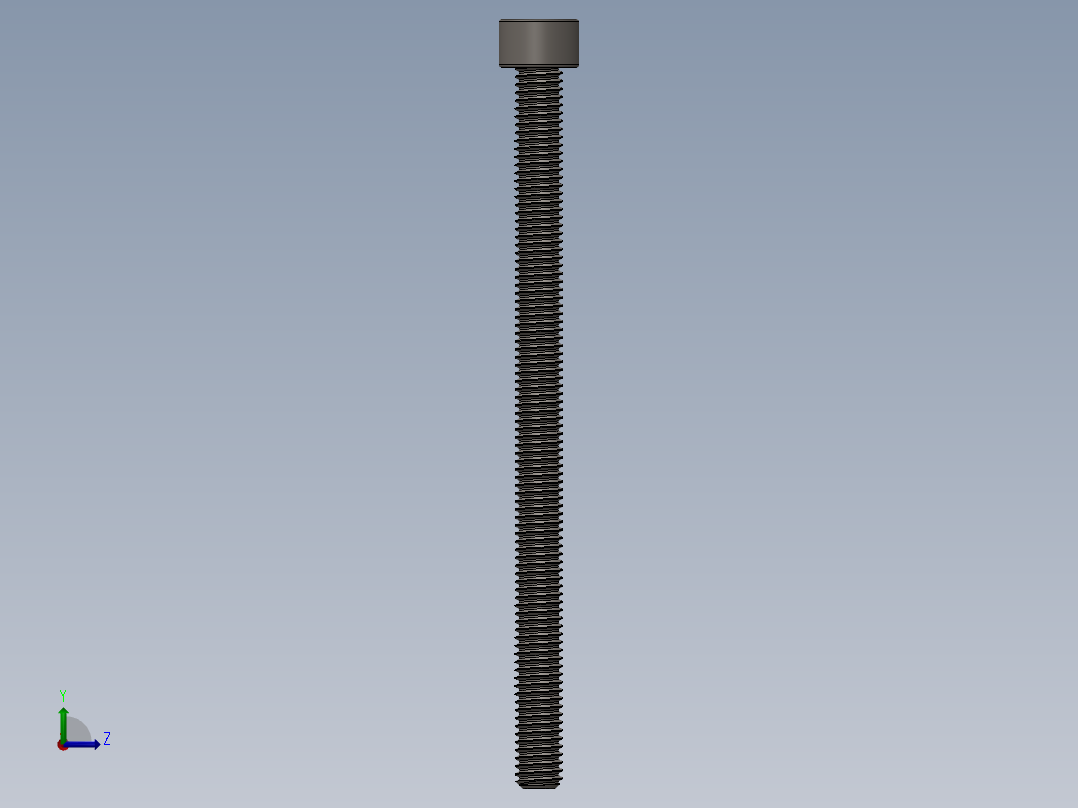 Screw_DIN_912_M6x90F_A2.SLDPRT公制内六角螺钉左视图