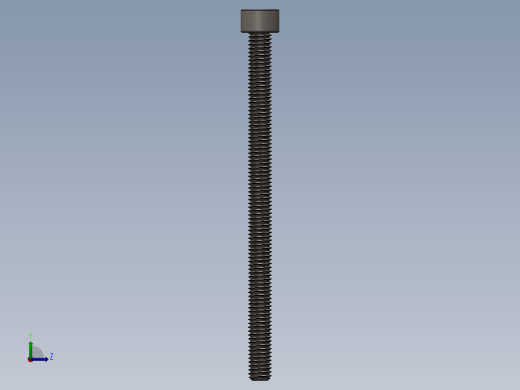 Screw_DIN_912_M6x90F_A2.SLDPRT公制内六角螺钉左视缩略图