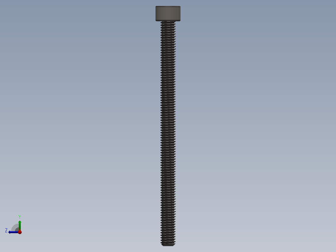 Screw_DIN_912_M6x90F_A2.SLDPRT公制内六角螺钉右视图