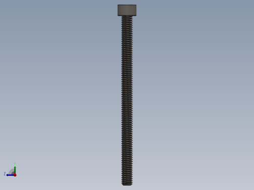 Screw_DIN_912_M6x90F_A2.SLDPRT公制内六角螺钉右视缩略图