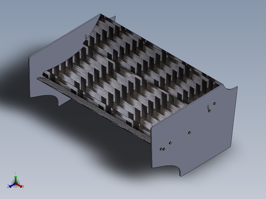 汽车尾翼(3)正等轴测图