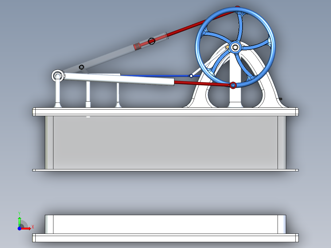 B3003425-蒸汽机前视图