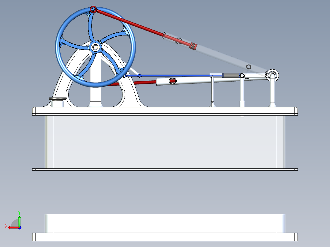 B3003425-蒸汽机后视图