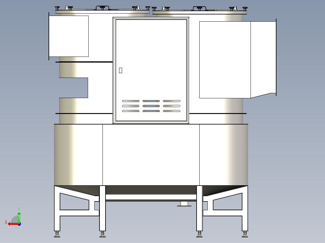 B3003467-湿式洗涤器 HFHR-4. 仅外壳后视图