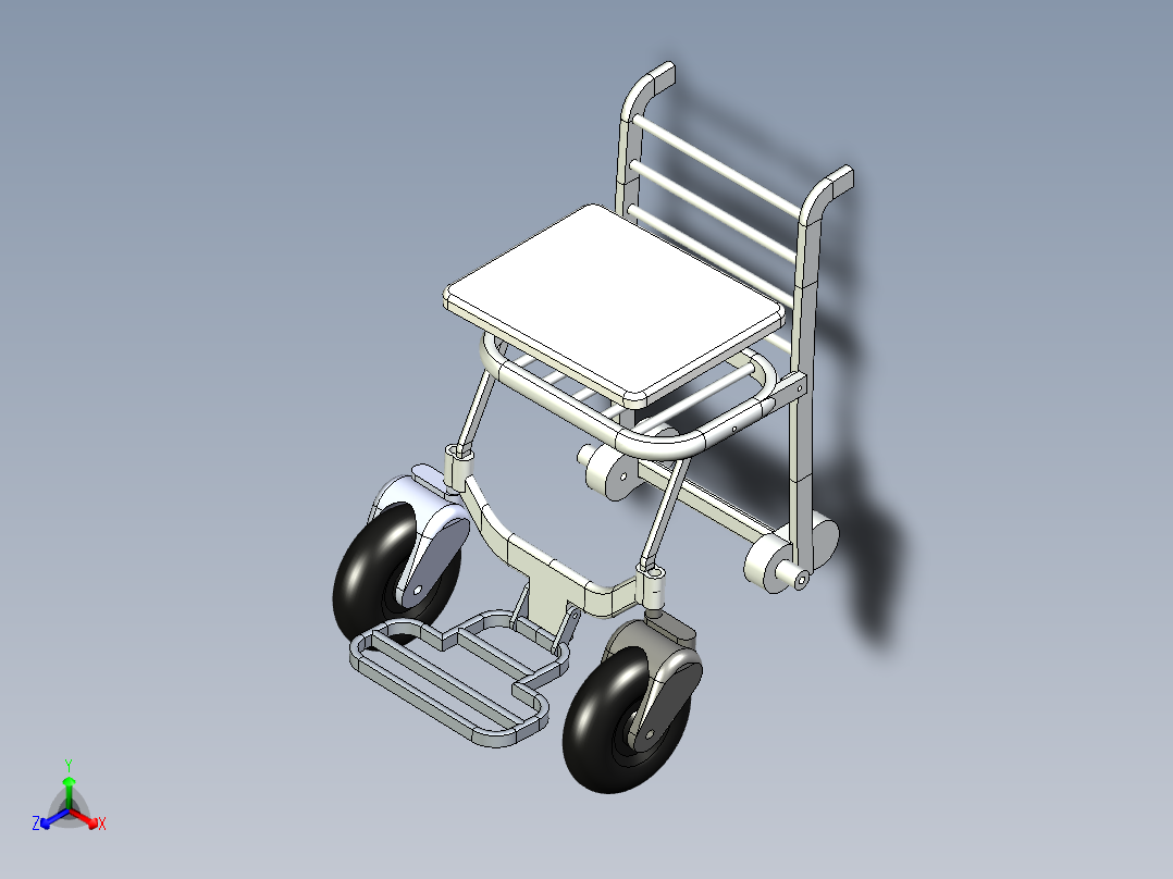 B3003398-可调高度轮椅设计主视图