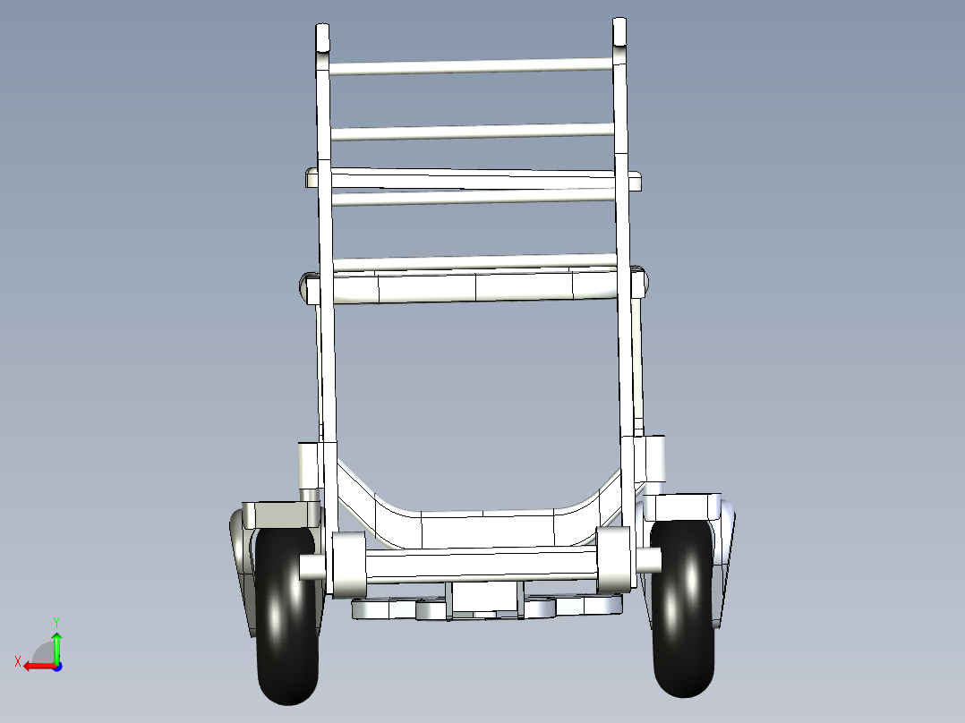 B3003398-可调高度轮椅设计后视图