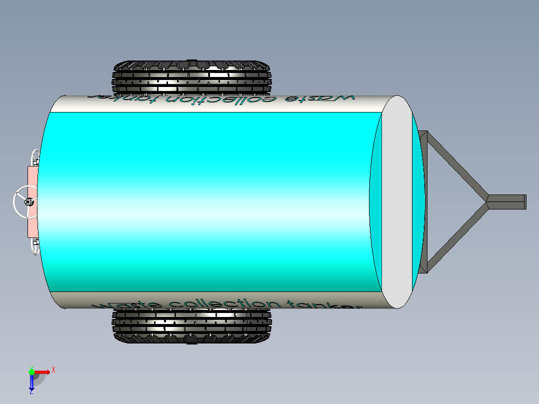 B2004036-垃圾收集车俯视图