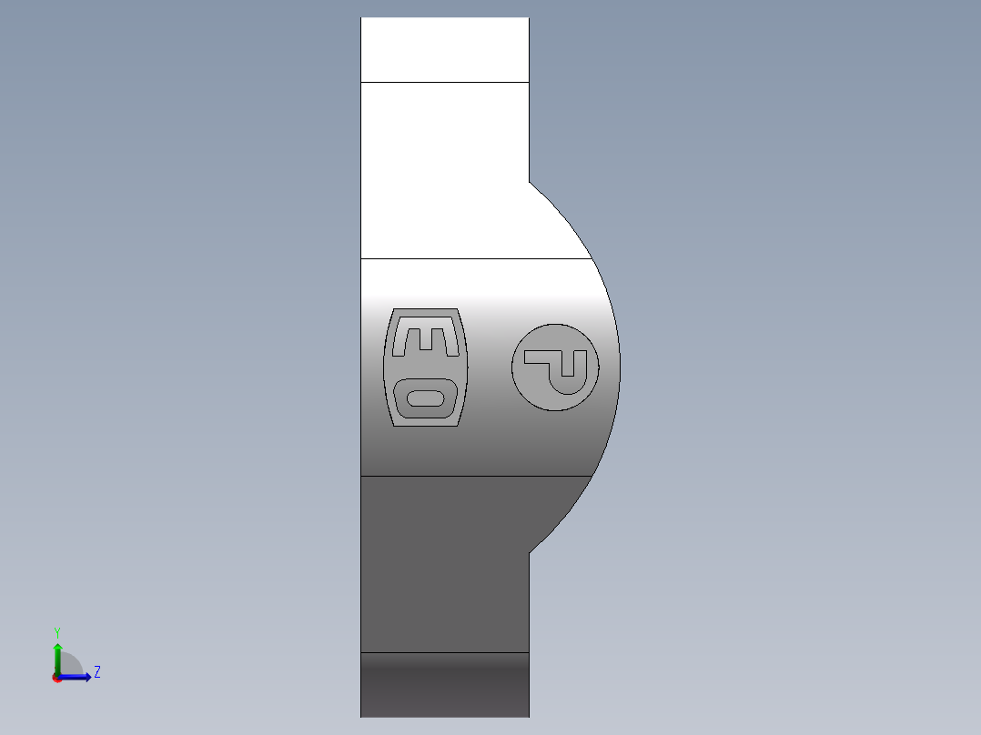 法兰接头、FL-08左视图