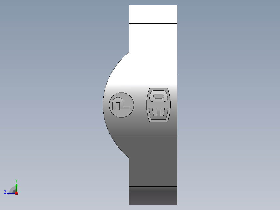 法兰接头、FL-08右视图