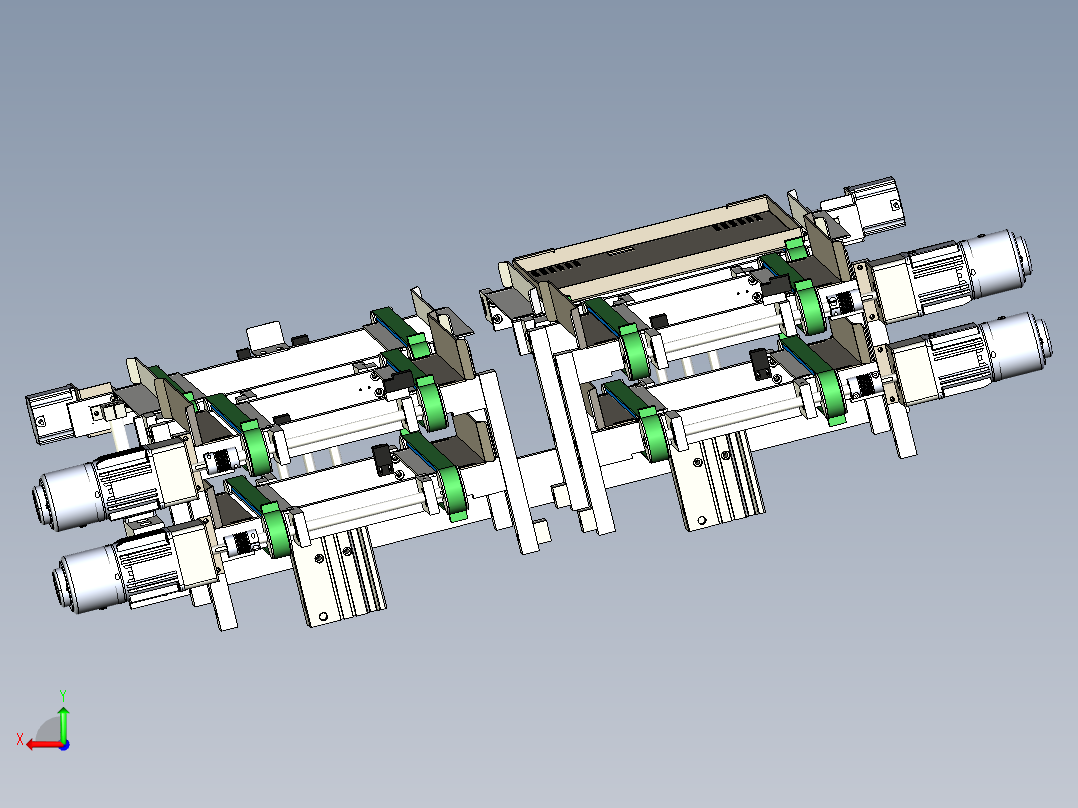包装上料盘后视图