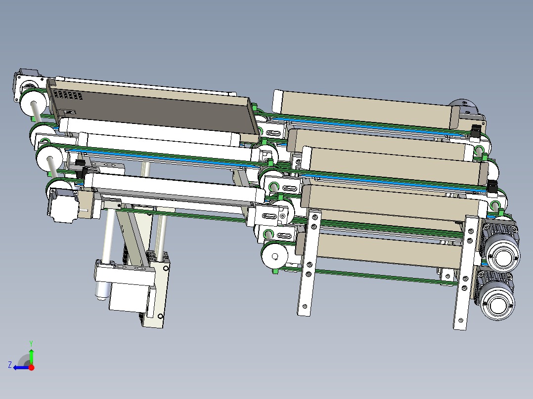 包装上料盘右视图