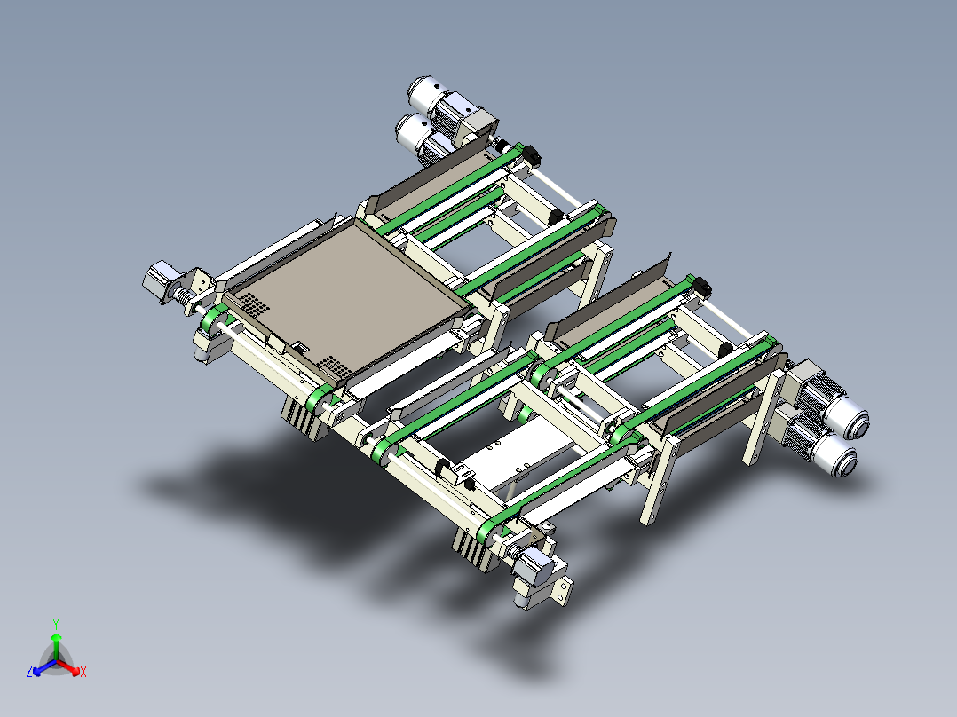 包装上料盘正等轴测图