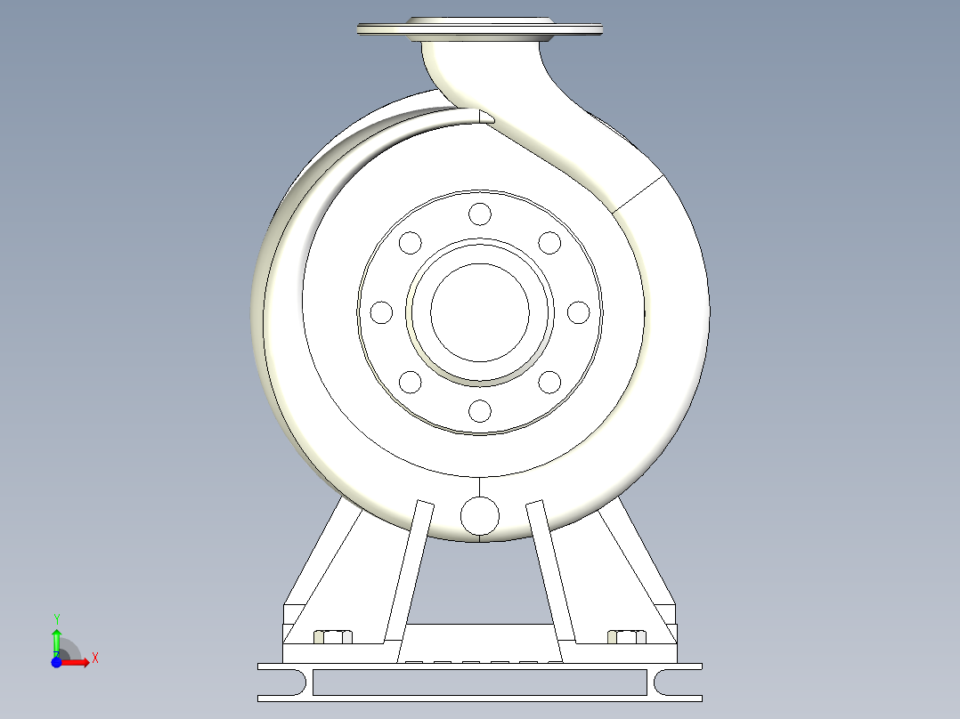 ISW╱IHW系列管道离心泵[ISW80-200(I)]前视图