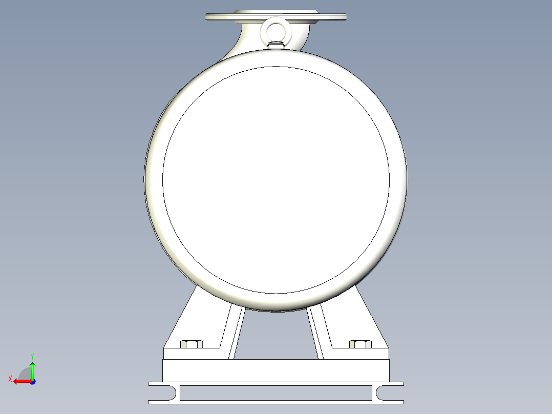ISW╱IHW系列管道离心泵[ISW80-200(I)]后视图