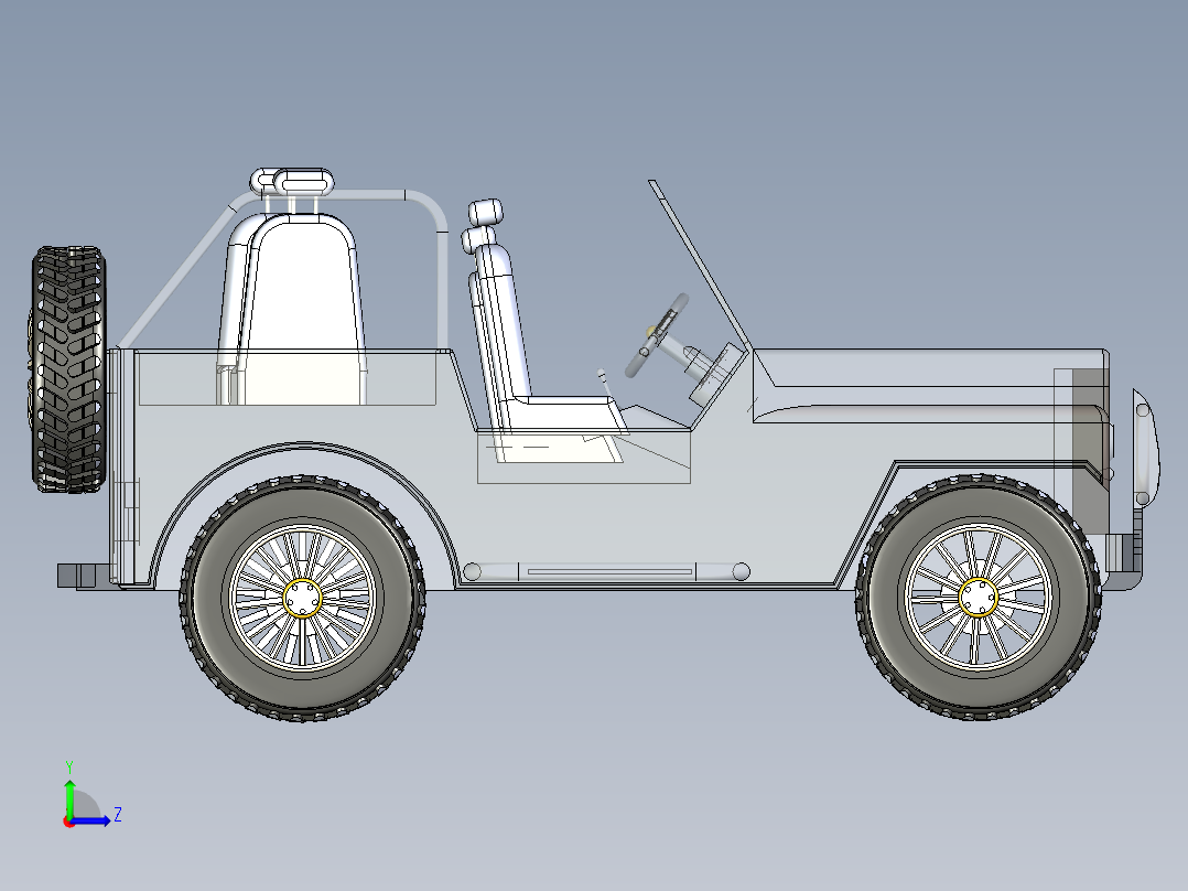 B3003976-吉普车左视图