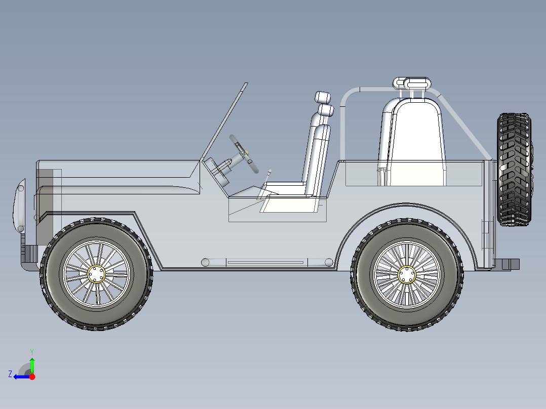 B3003976-吉普车右视图