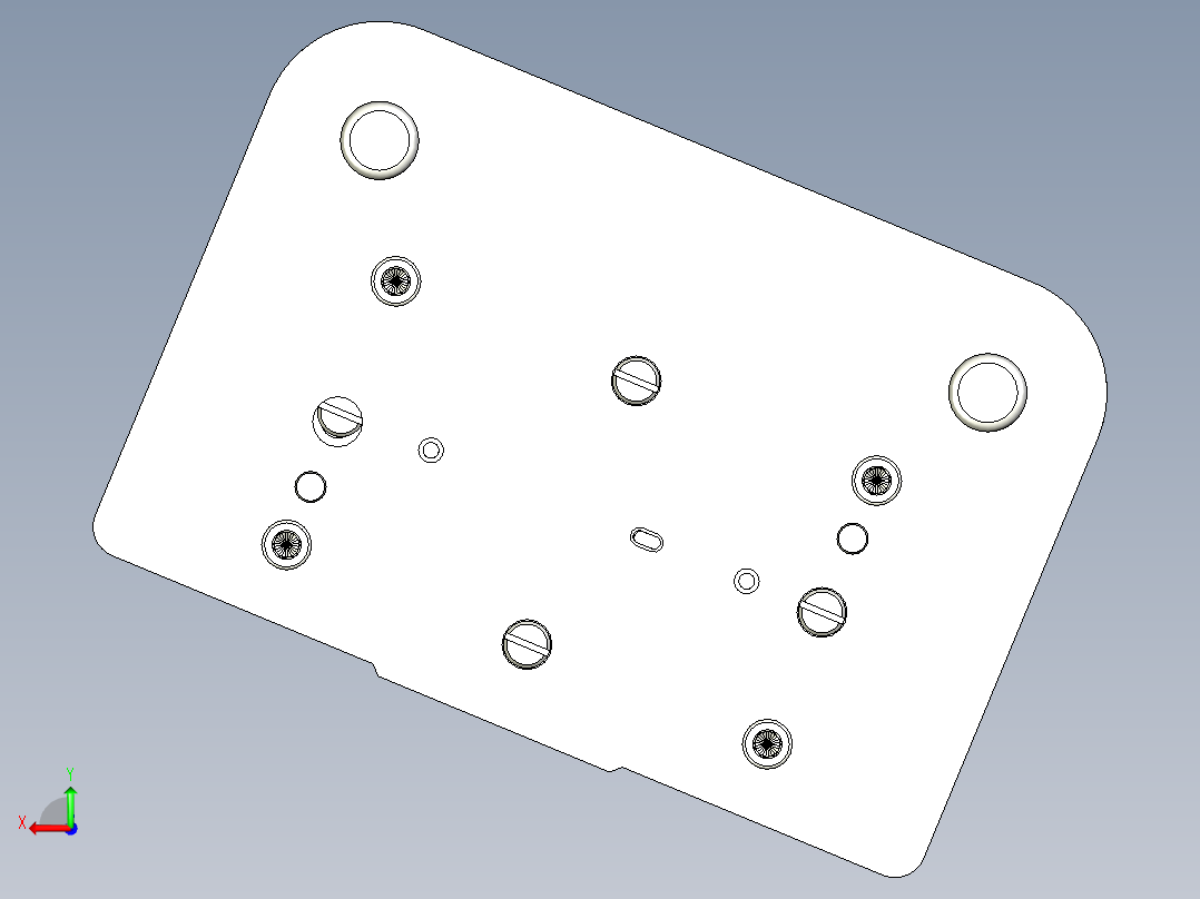 订书机定位板冲孔落料+成形翻孔模设计后视图