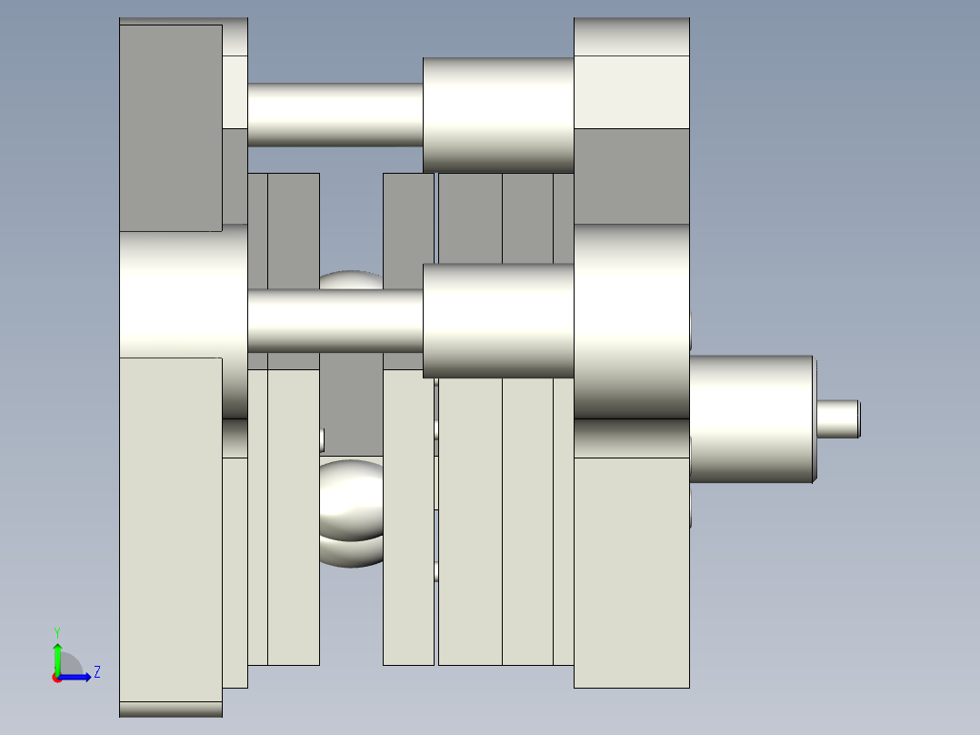 订书机定位板冲孔落料+成形翻孔模设计左视图