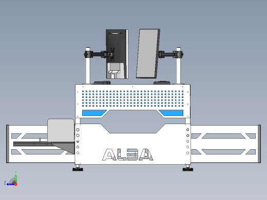 工程桌engineering-desk-1833-模型格式为 sw stp右视缩略图