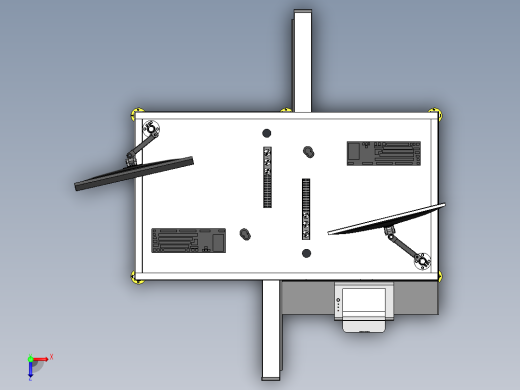 工程桌engineering-desk-1833-模型格式为 sw stp俯视缩略图