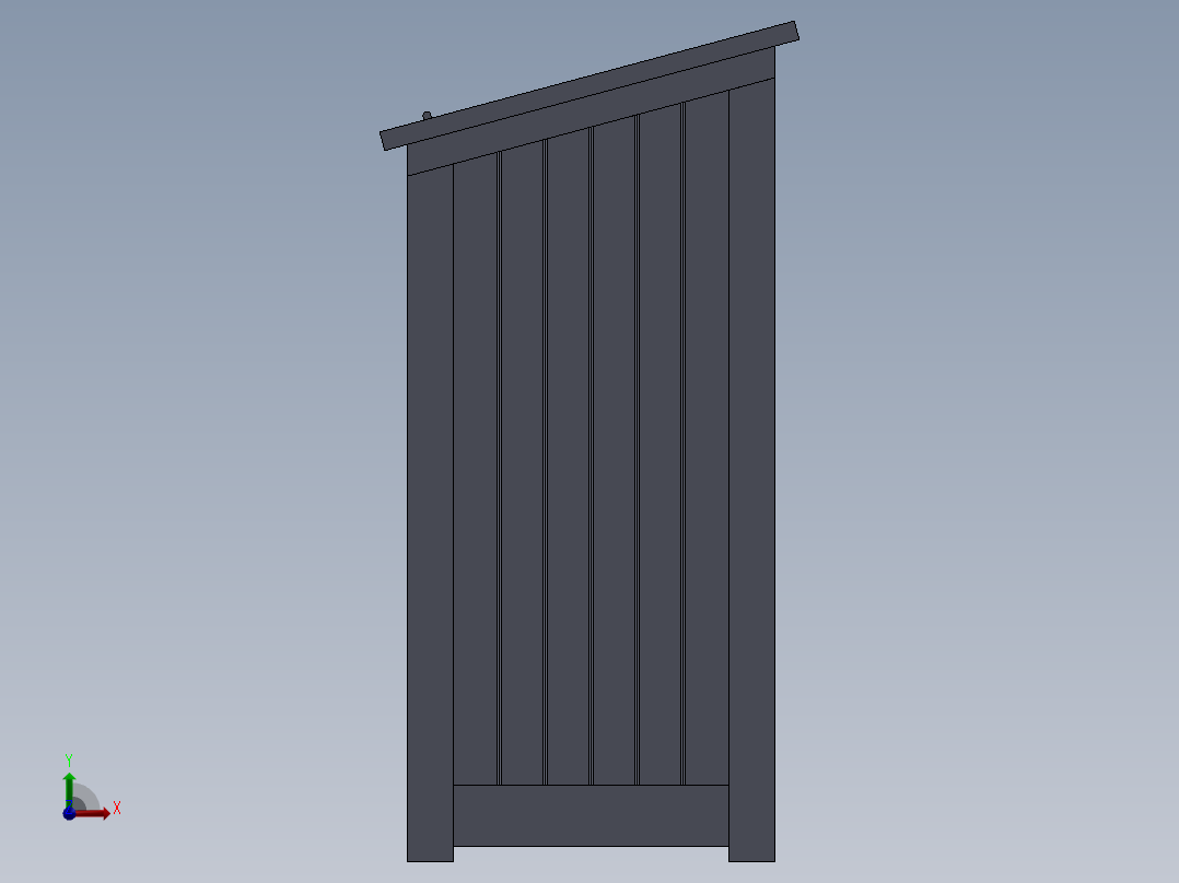 倾斜讲台slant-podium834-模型格式为 stp x_b前视图