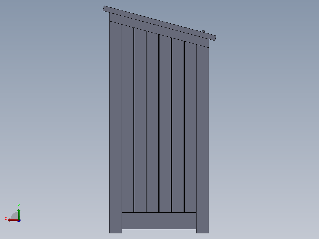 倾斜讲台slant-podium834-模型格式为 stp x_b后视图