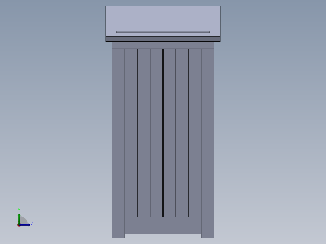 倾斜讲台slant-podium834-模型格式为 stp x_b左视图