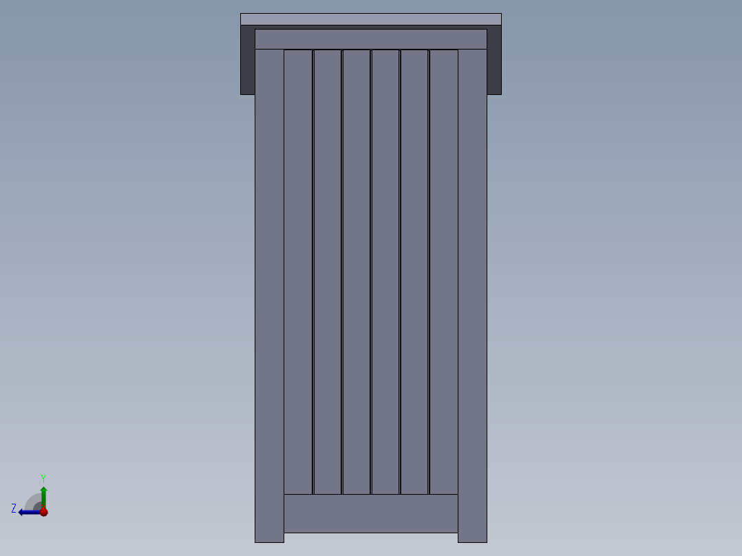 倾斜讲台slant-podium834-模型格式为 stp x_b右视图