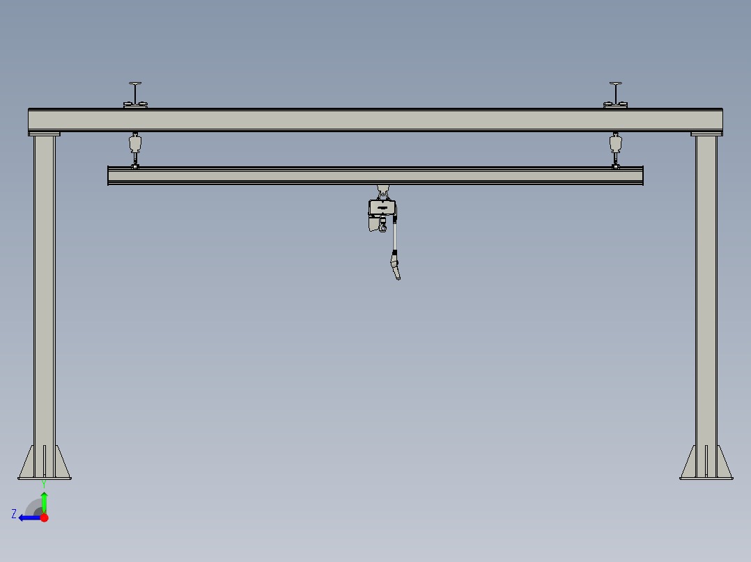 龙门单梁KBK钢结构右视图