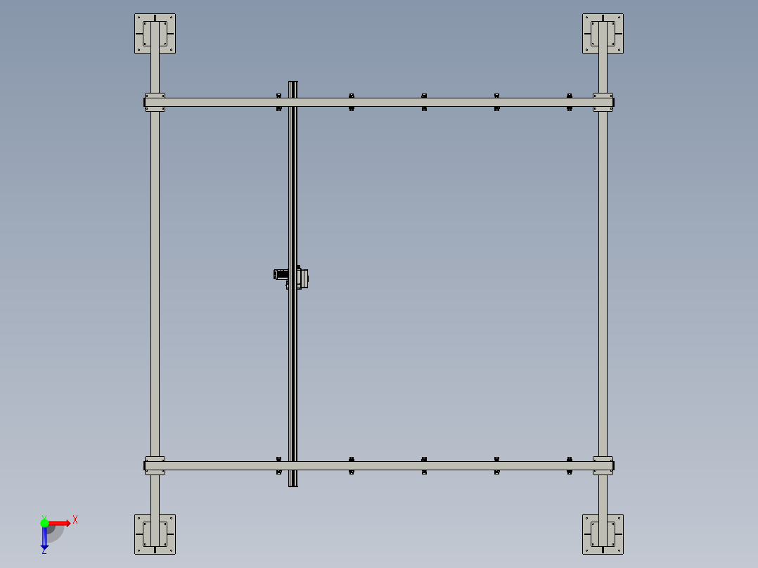 龙门单梁KBK钢结构俯视图