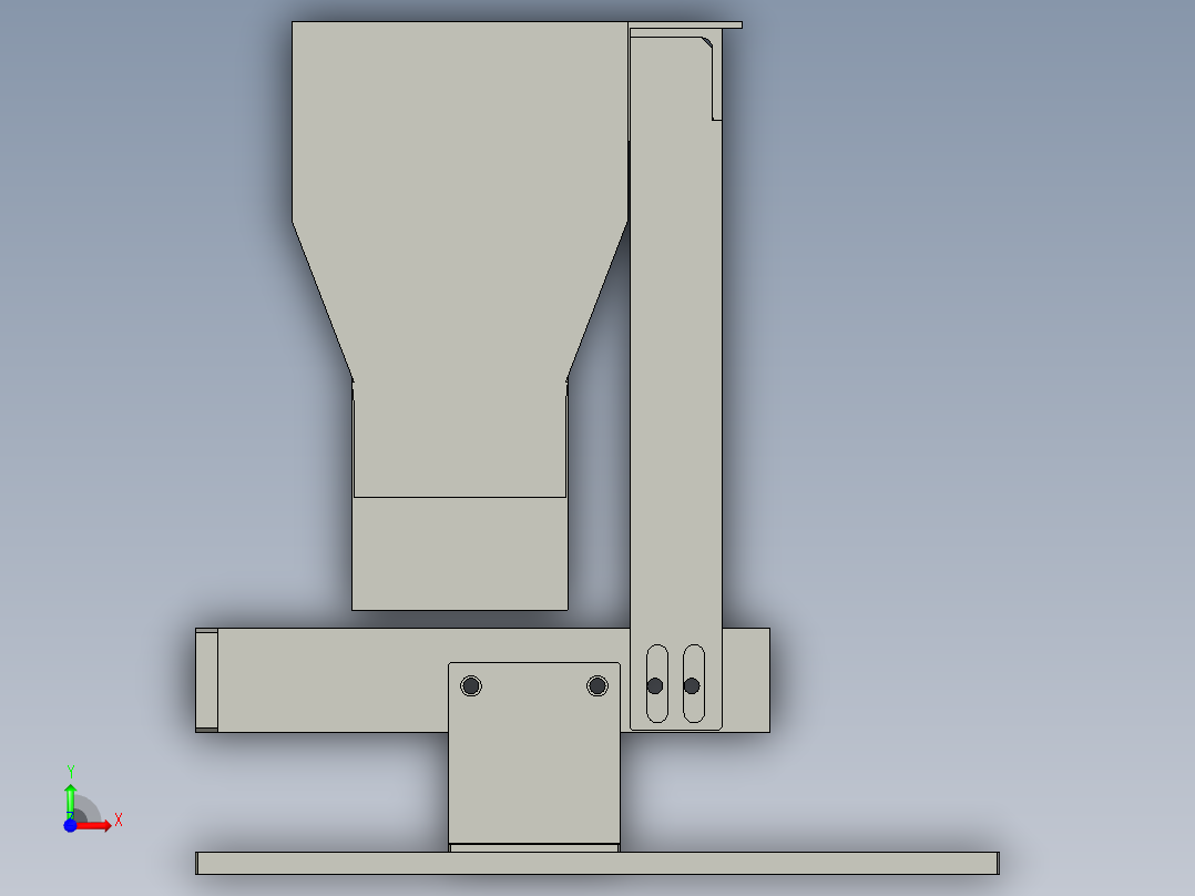 收料线洒粉模组前视图