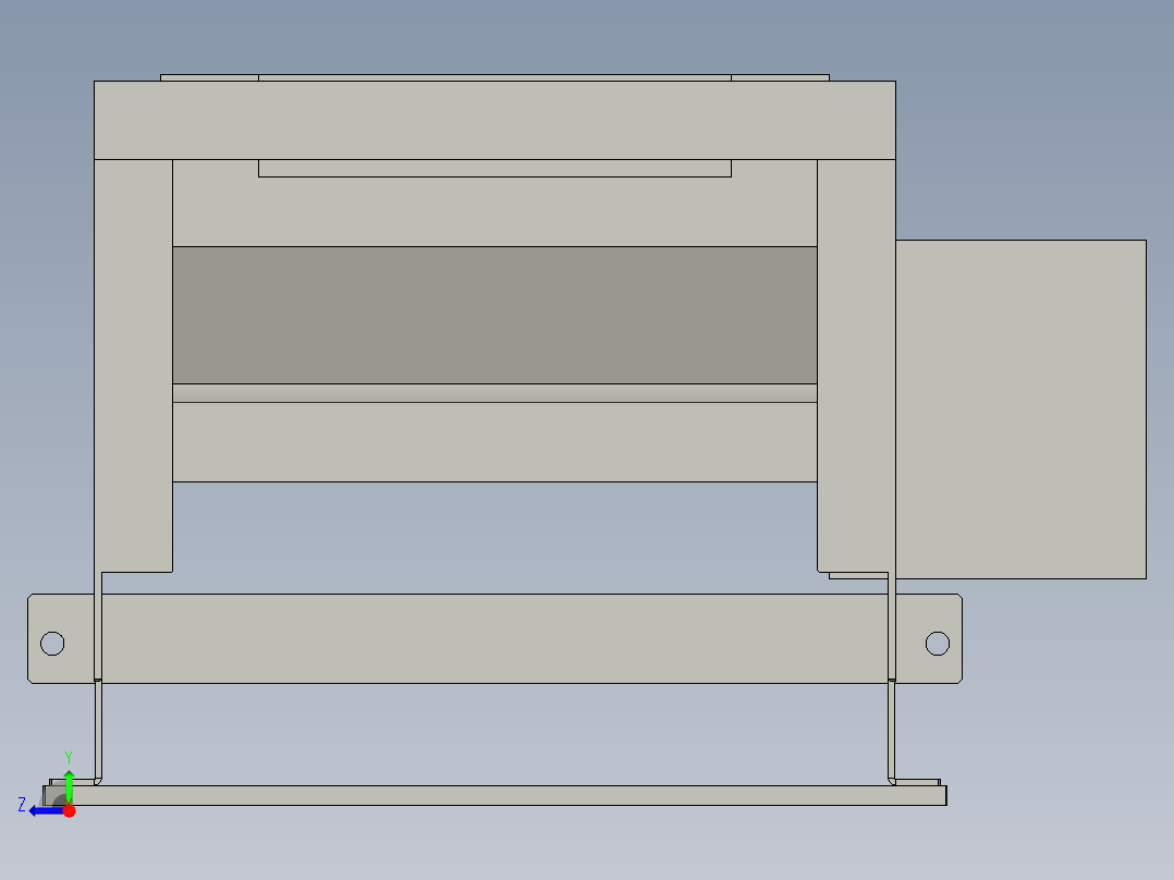 收料线洒粉模组右视图