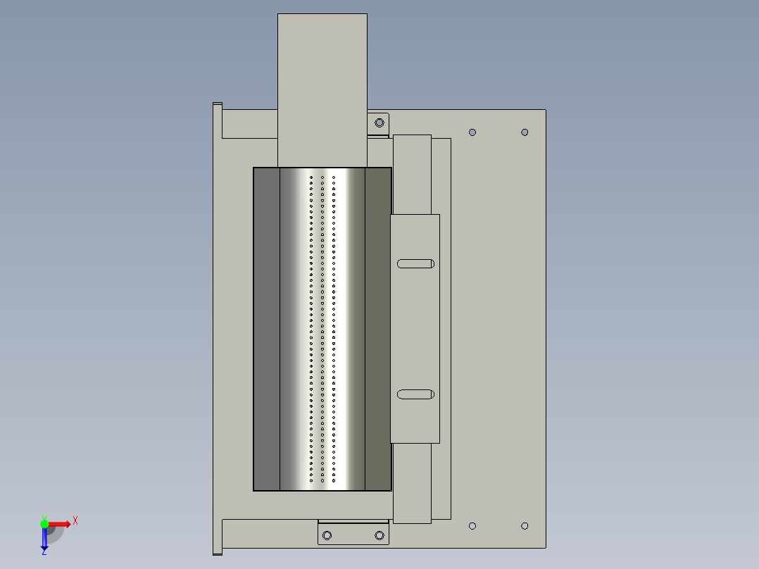 收料线洒粉模组俯视图