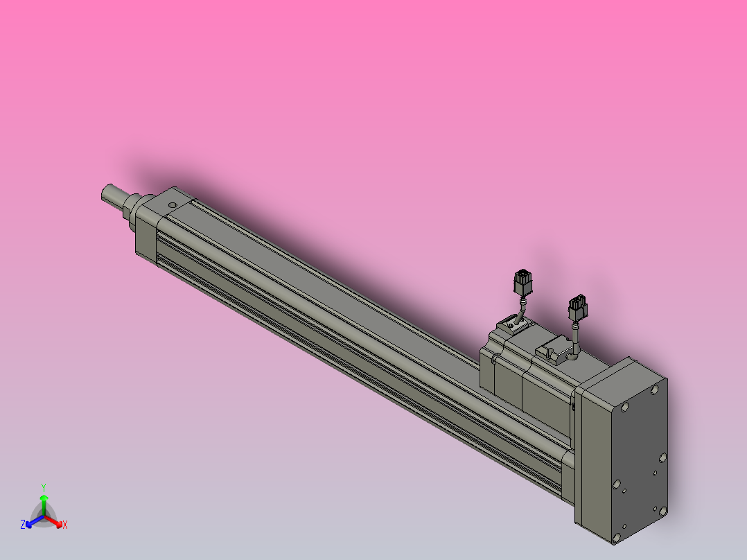 轻载电动缸TPA-ESR50-1610C-L500-MR-W-P40-C3主视图