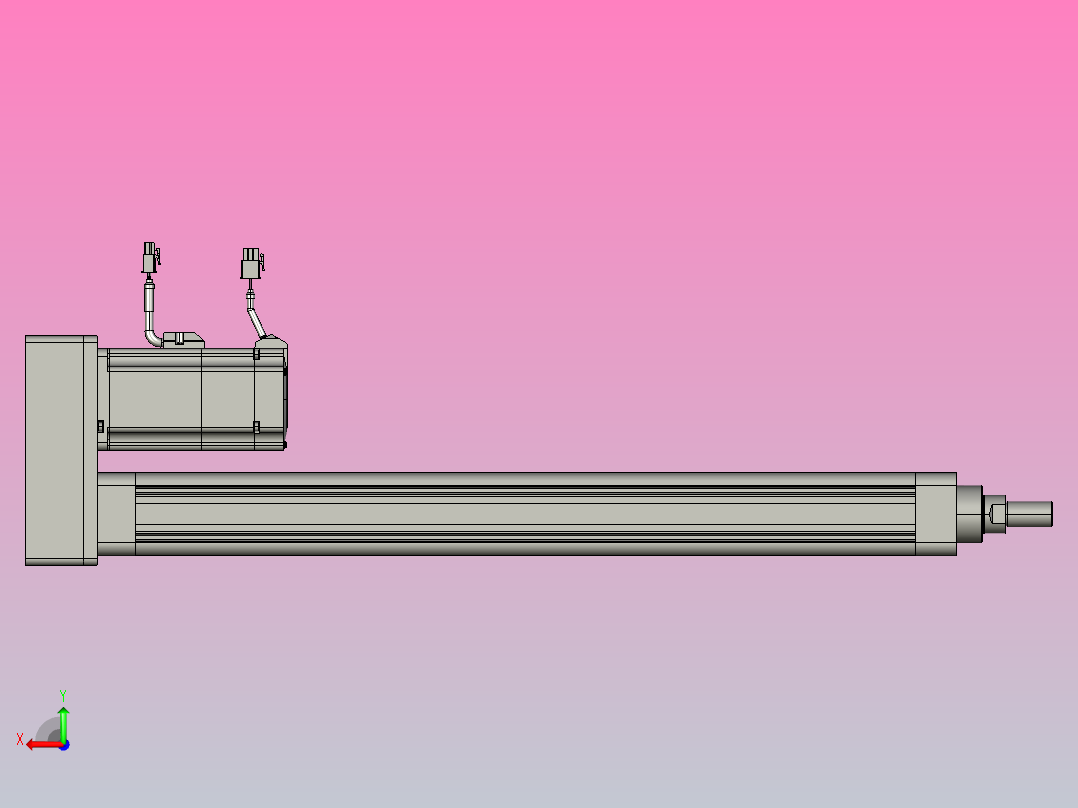轻载电动缸TPA-ESR50-1610C-L500-MR-W-P40-C3后视图