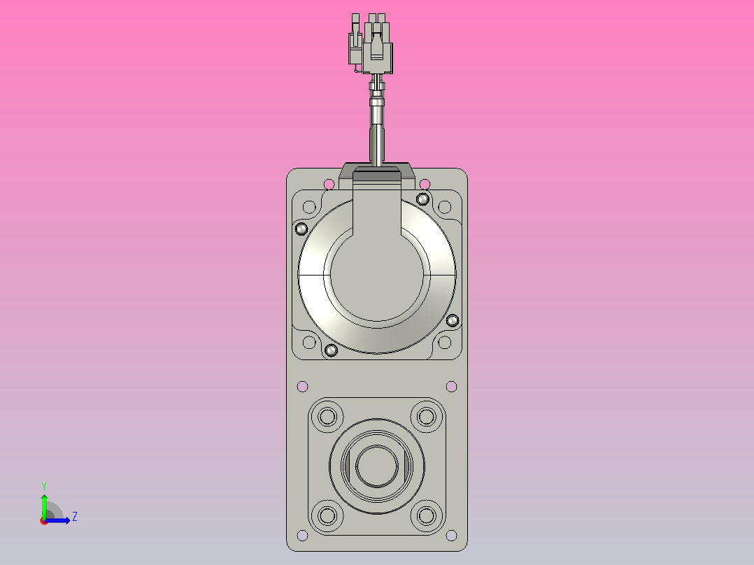 轻载电动缸TPA-ESR50-1610C-L500-MR-W-P40-C3左视图