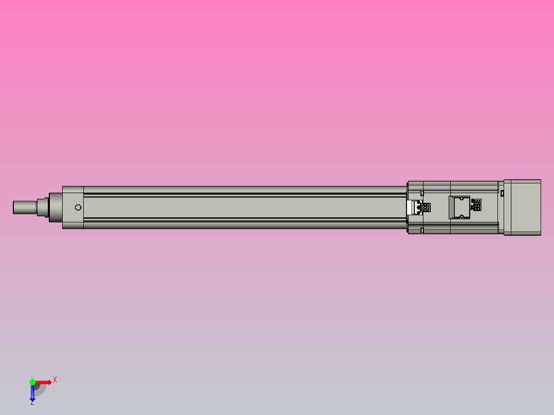 轻载电动缸TPA-ESR50-1610C-L500-MR-W-P40-C3俯视图