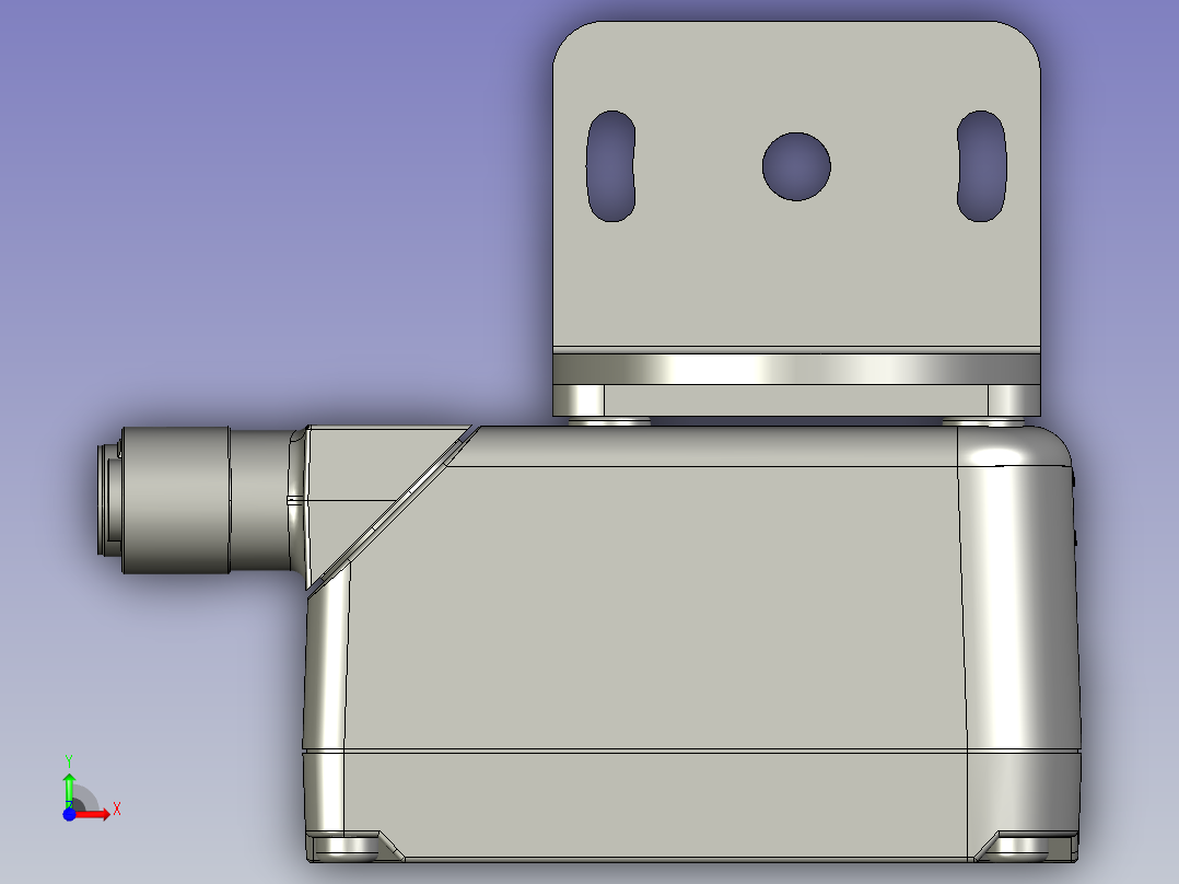 300N读码器安装组件前视图