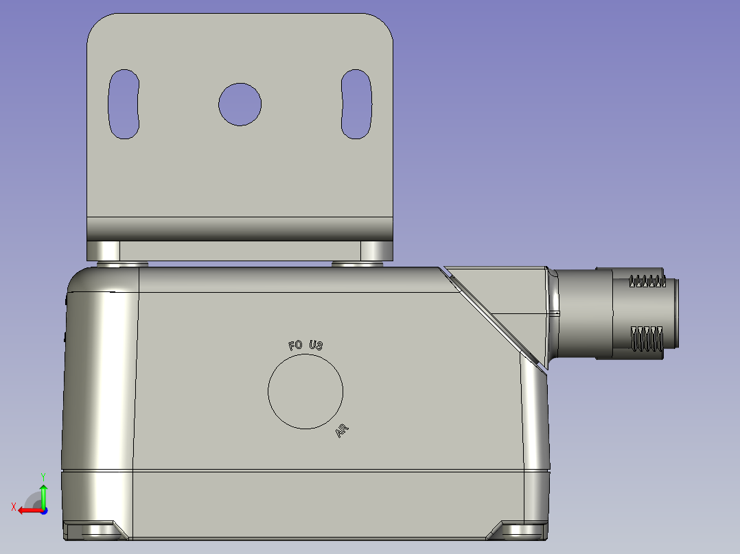 300N读码器安装组件后视图