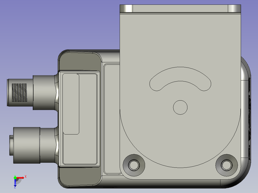 300N读码器安装组件俯视图