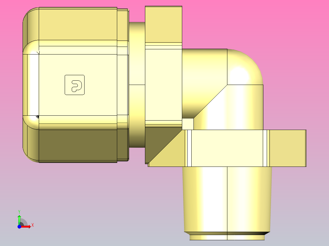 公弯头N8ME6前视图
