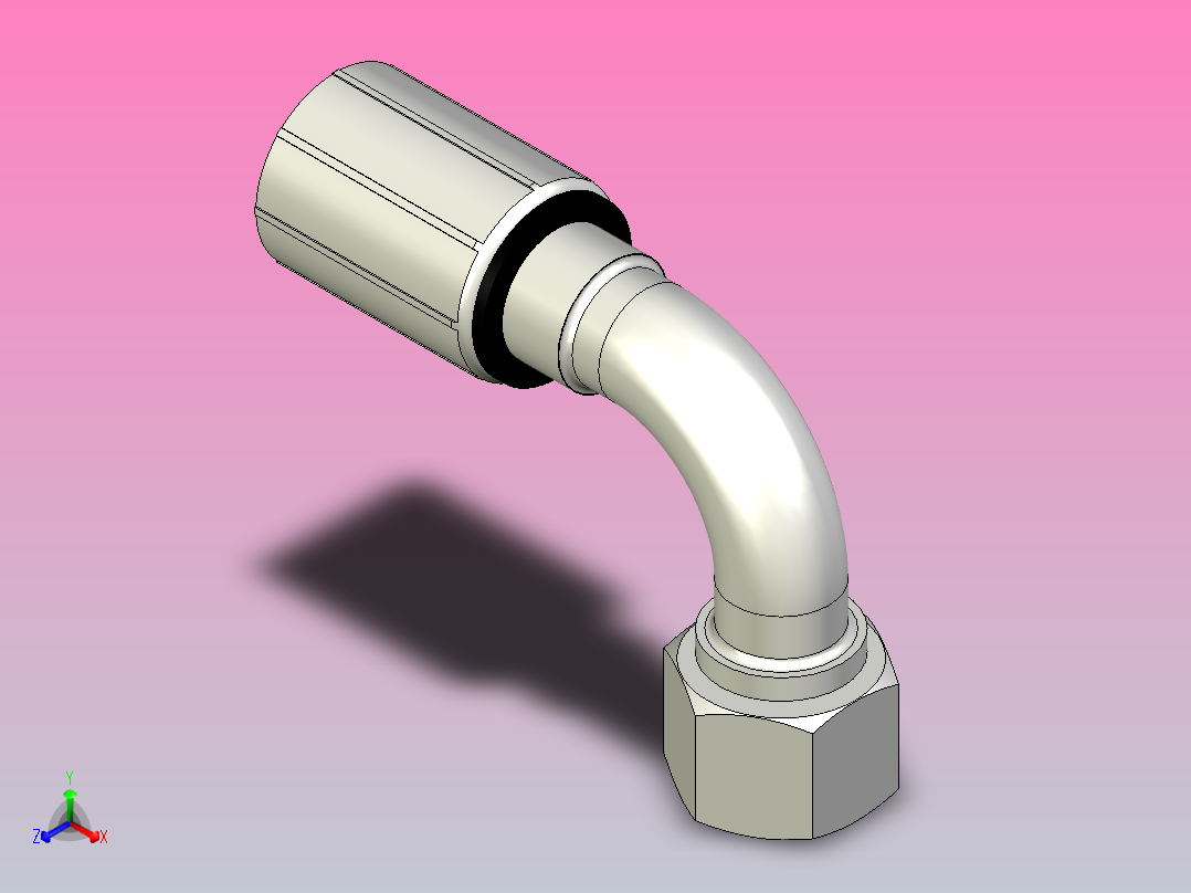 标准液压接头1CF46-12-8主视图