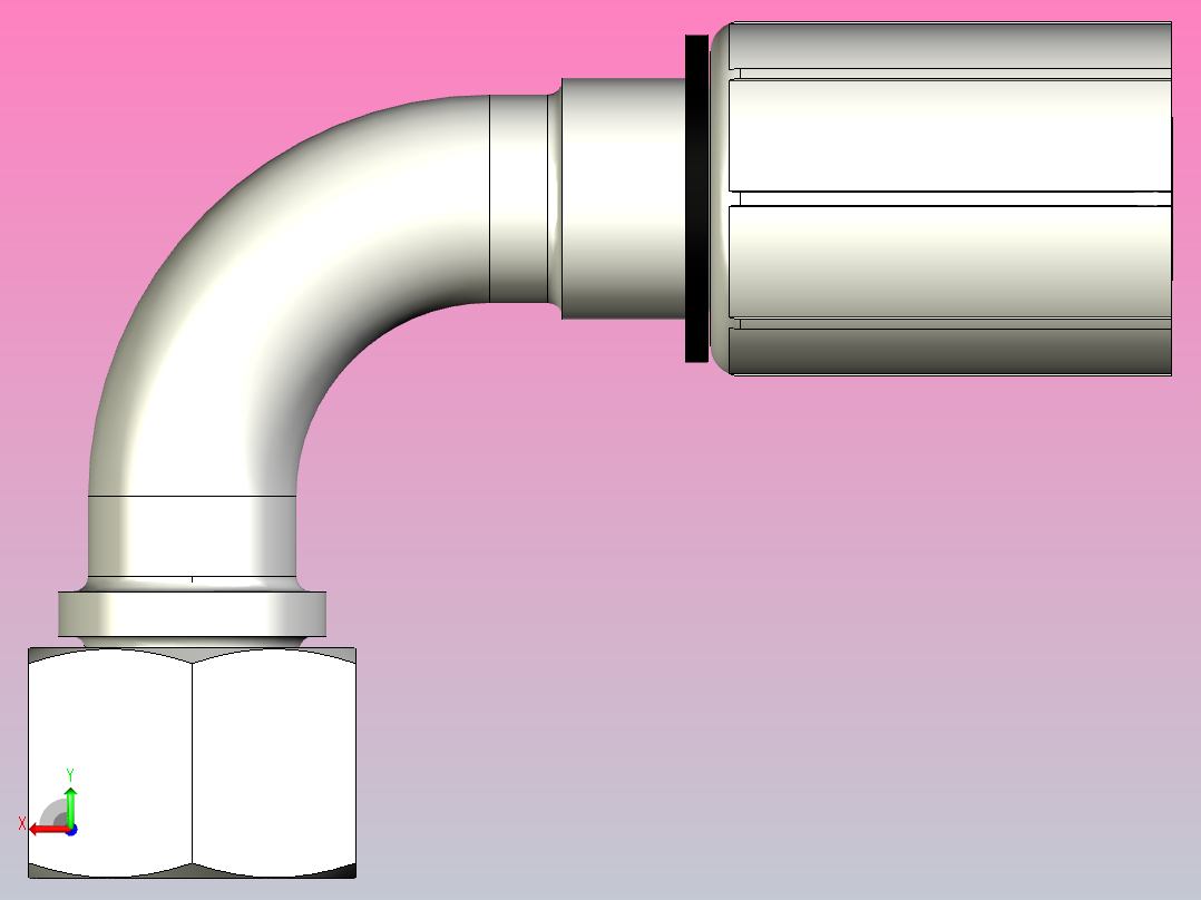 标准液压接头1CF46-12-8后视图