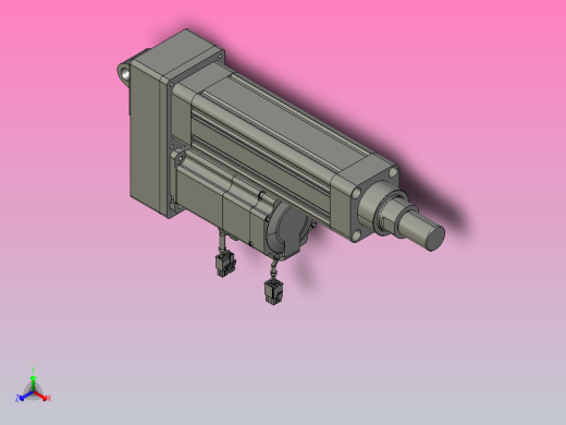 轻载电动缸TPA-ESR63-2010C-L100-MR-CA-W-P75-C3正等轴测缩略图
