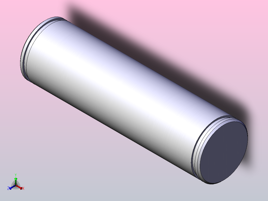 气缸附件IY-G08肘接头销子正等轴测图