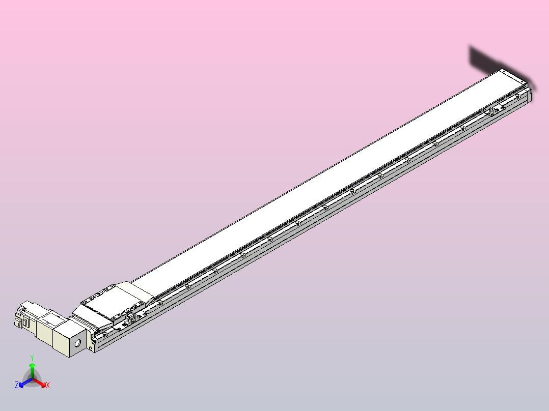 机器人皮带驱动直线轴TPA-GCB-120-P70-L1300-DR-M20-N3主视图