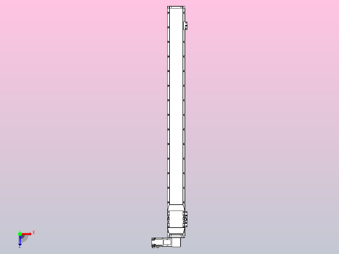 机器人皮带驱动直线轴TPA-GCB-120-P70-L1300-DR-M20-N3俯视图