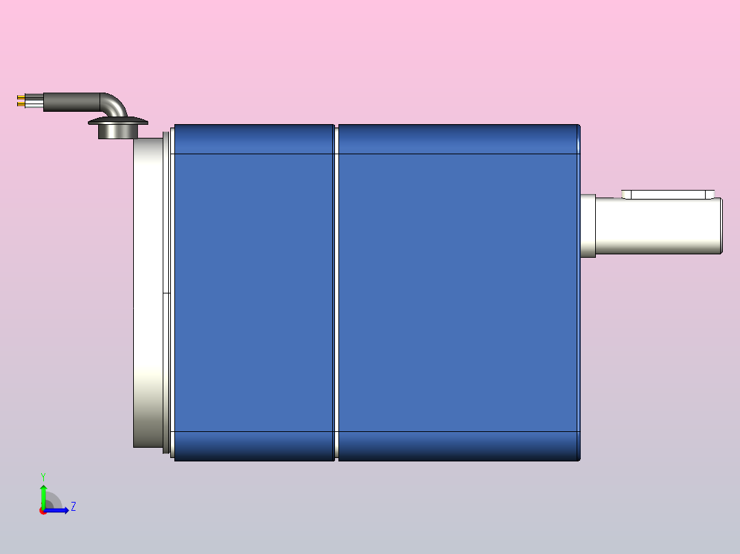 YB电磁制动电机120YB01-1800左视图